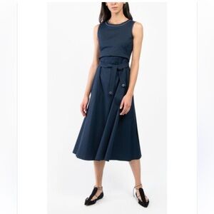 S’’maxmara nylon navy midi dress